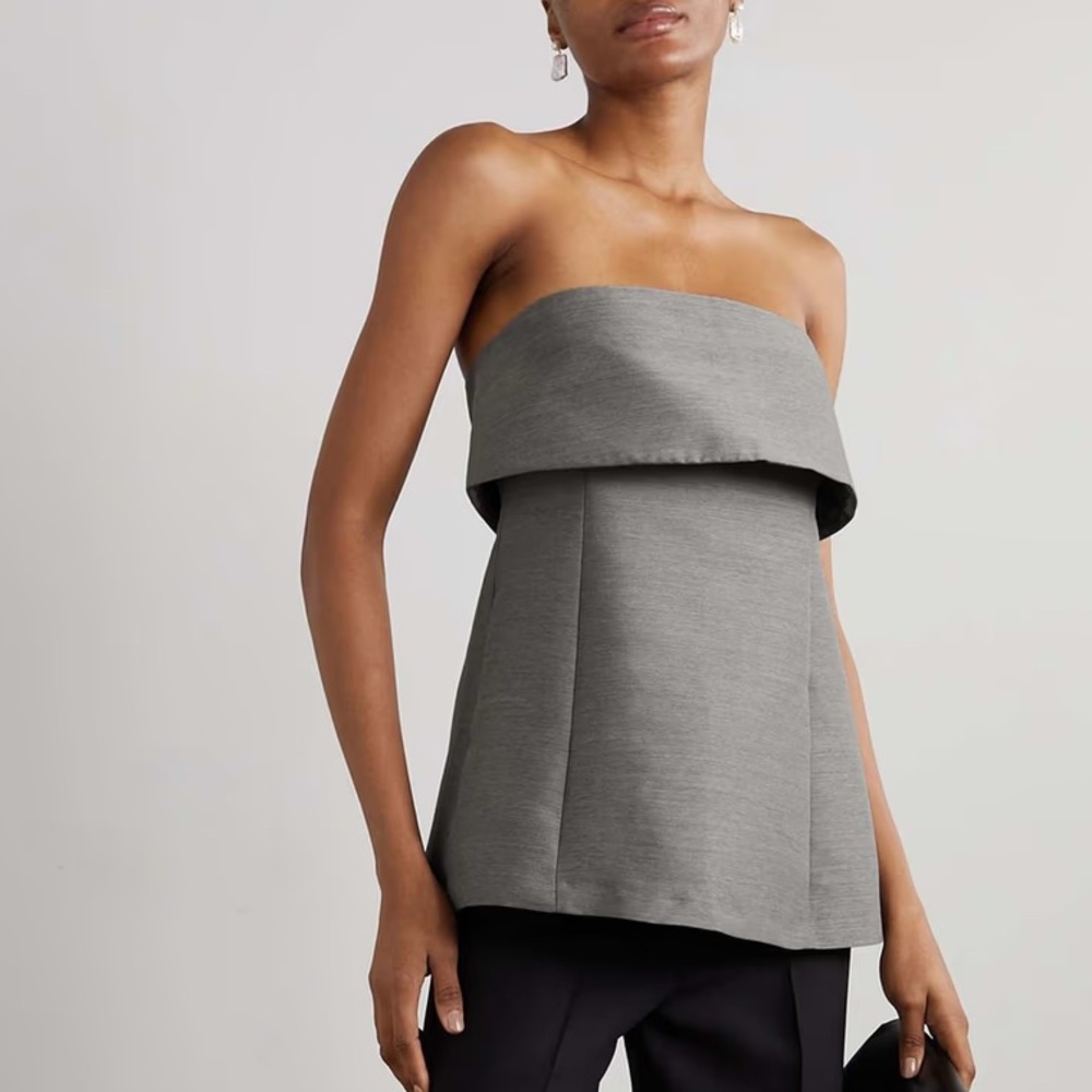 Toteme Strapless Sateen Top